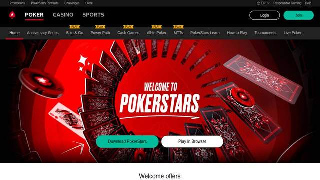 PokerStars casino screenshot
